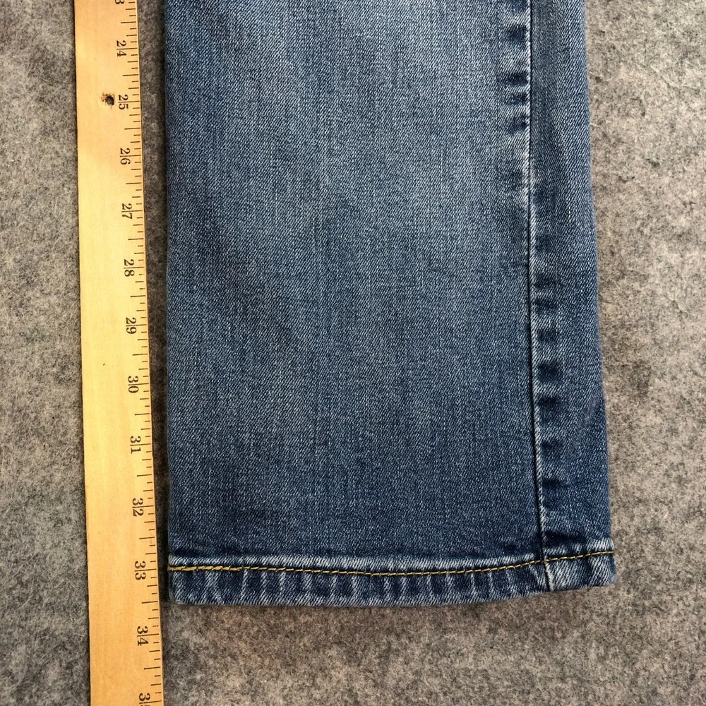 Levis 513 Mens Jeans 34x34 Straight Leg Blue Light Wash Stretch Slim Fit Classic